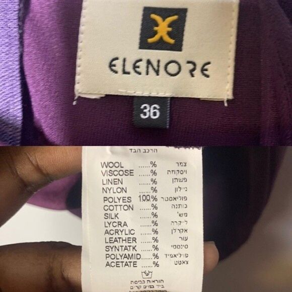 Elenore Blouse Women's Small Vintage 90s Ruffle Trim Raglan Purple Elegant Top - Picture 8 of 8